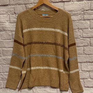 Cecel Brown Striped Sweater